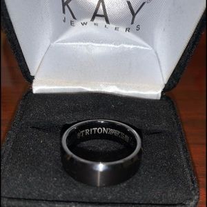 Men’s 8mm Wedding Band Tungsten Carbide Black PVD